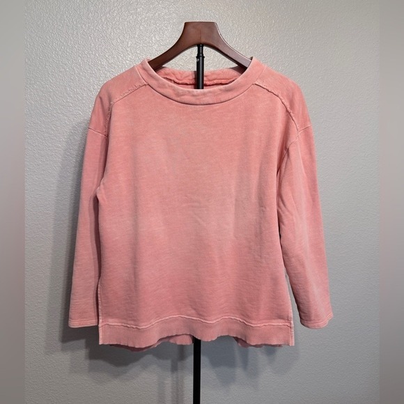 Anthropologie Tops - *SOLD* Anthropologie Pilcro Pink 100% Cotton Sweatshirt - Women's Medium Petite